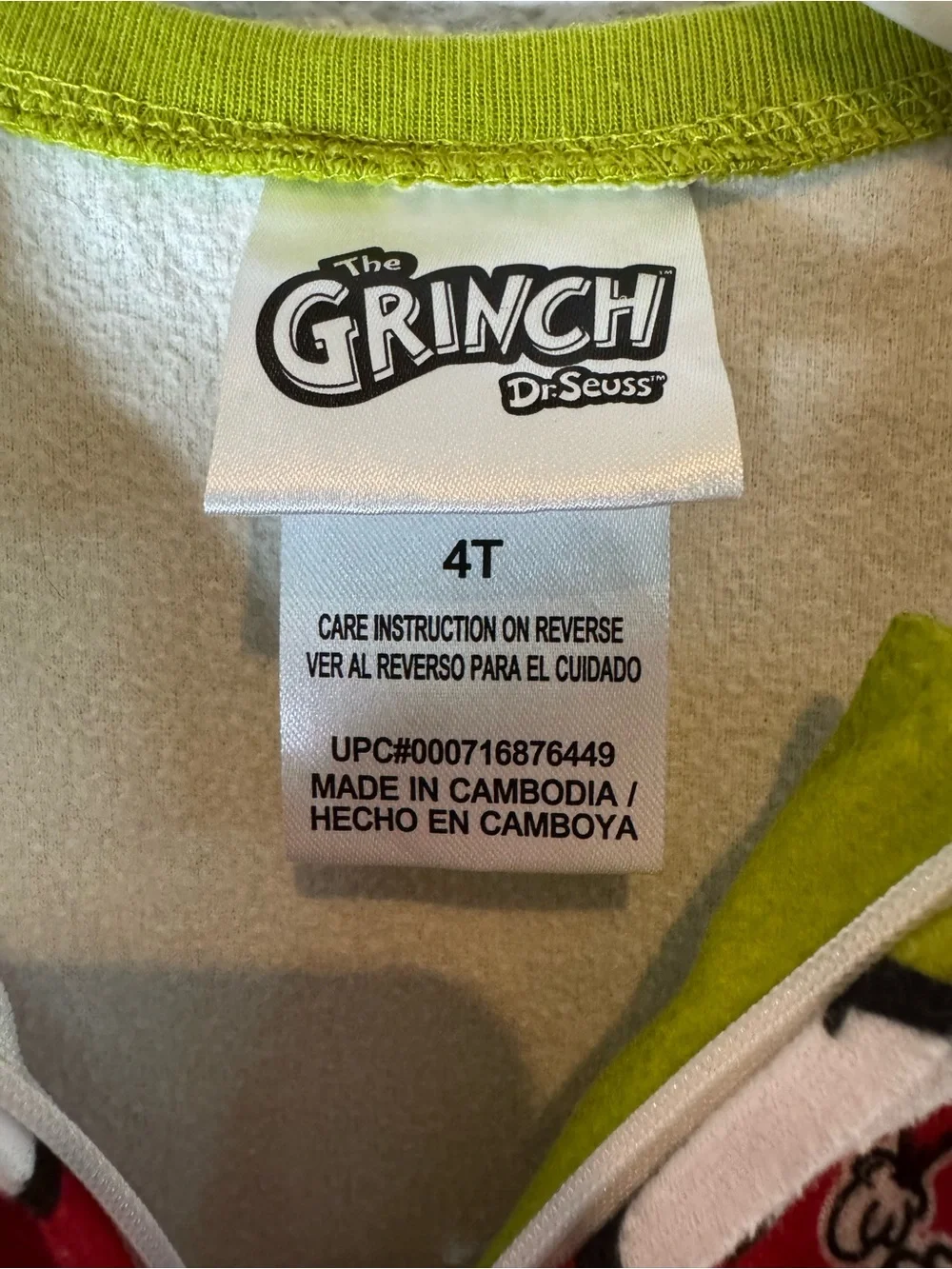 The Grinch Holiday One-Piece Pajamas - Red & Green